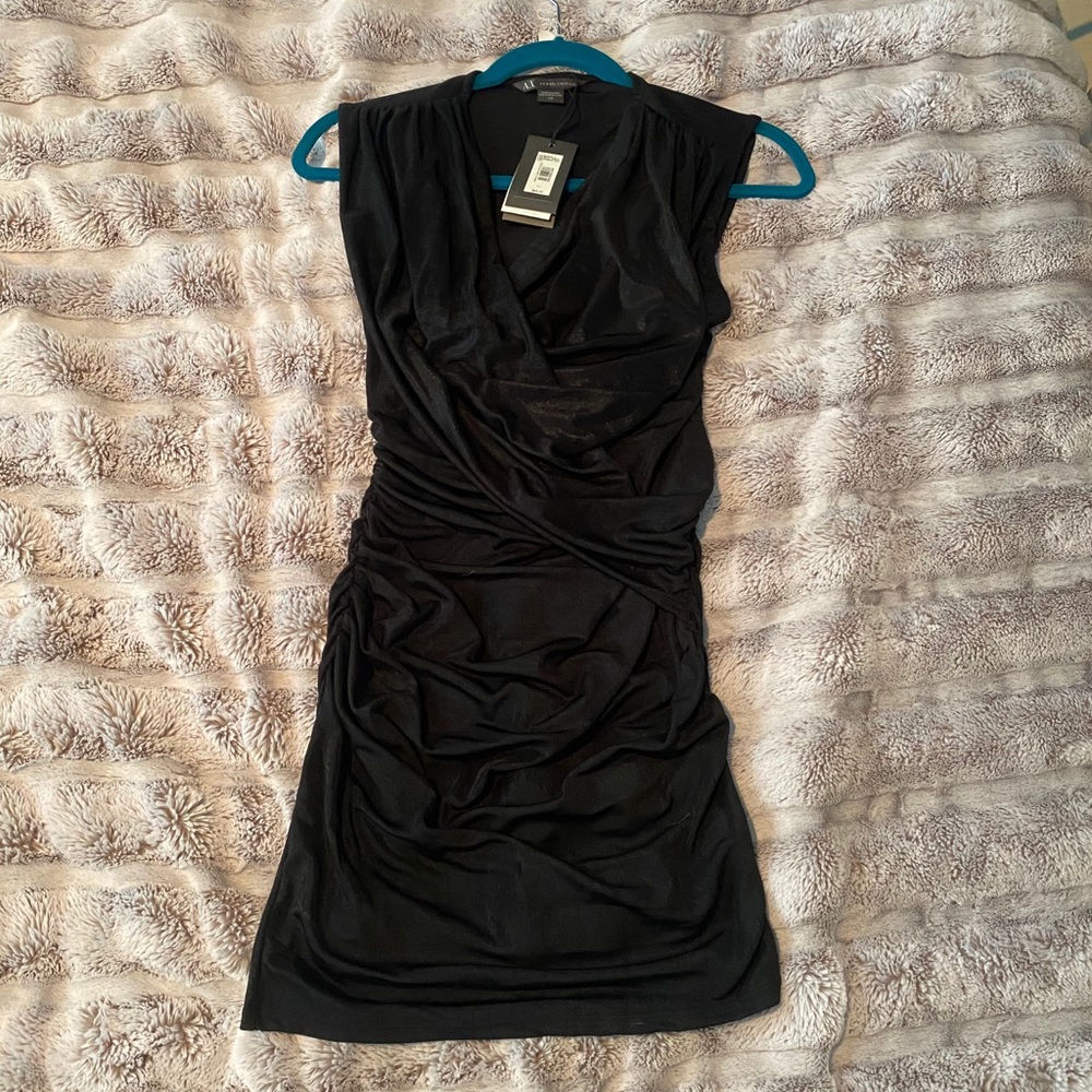 Armani exchange black dress NWT